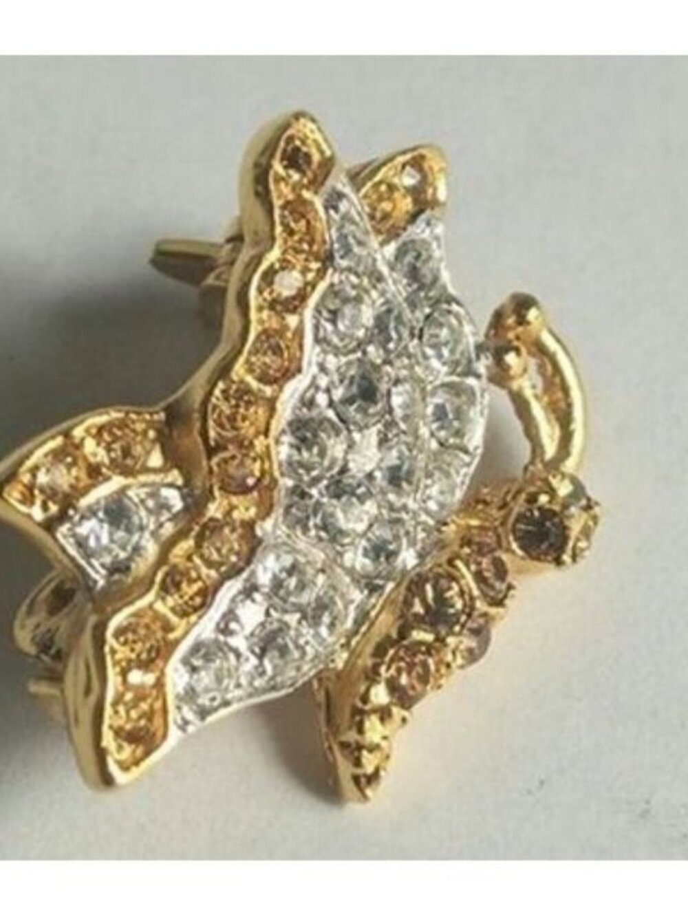 Roman Diamante Miniature Butterfly Brooch made with Australian Crystals
